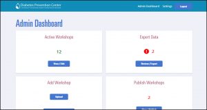 screenshot of NKFM portal admin dashboard
